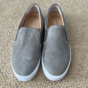 Vionic Splendid Midi Slip-on Shoe Gray Leather Size 5